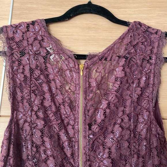Plum Lace Dress Size Medium - Picture 6 of 10